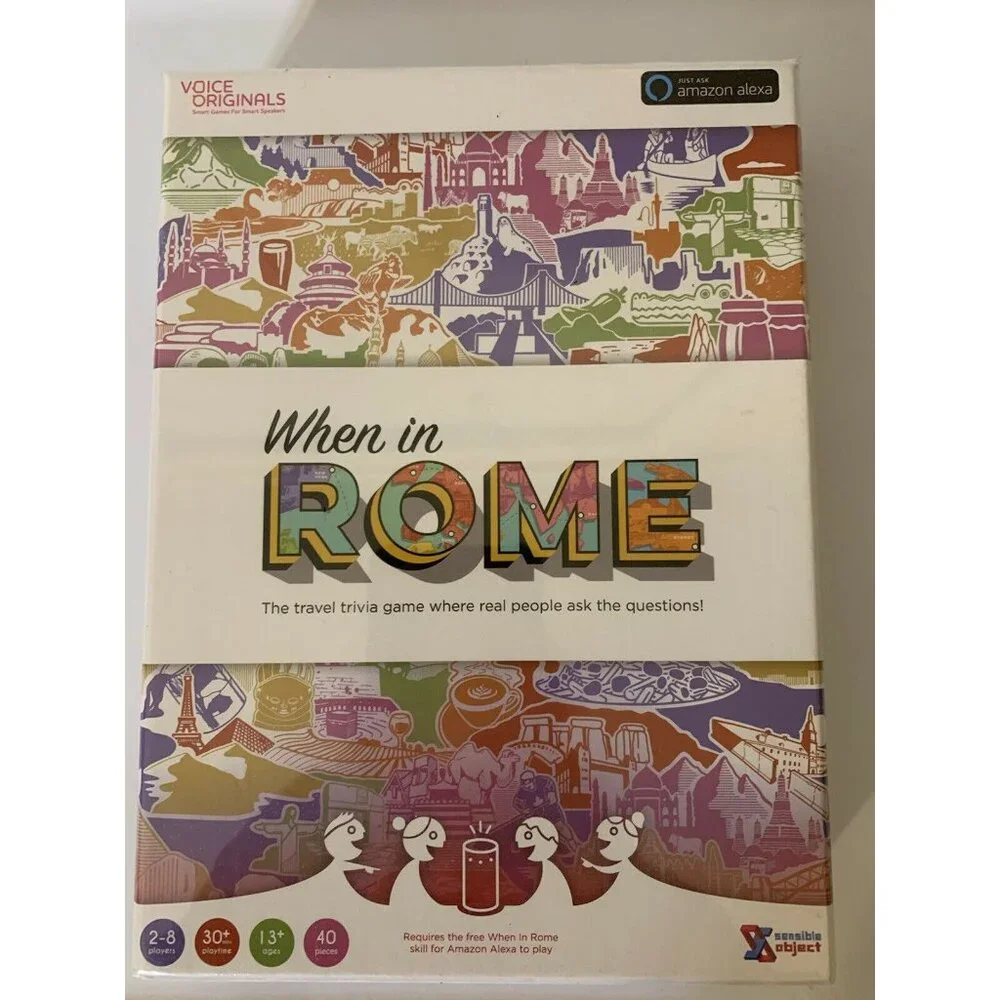 New Voice Originals - When in‎ Rome Travel Trivia Game Powered by Alexa 13+ NWT